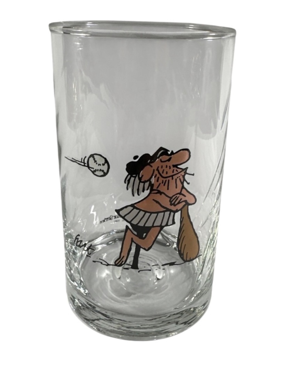 Vintage Arby’s 1981 BC Ice Age Comic Collector Glass Johnny Hart 5" x 3"